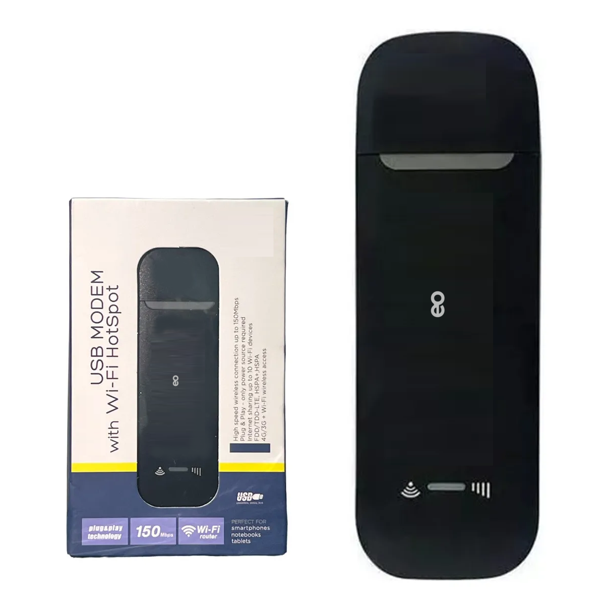 Mini módem router 4G Wifi LTE con chip USB, tarjeta SIM portátil, color negro