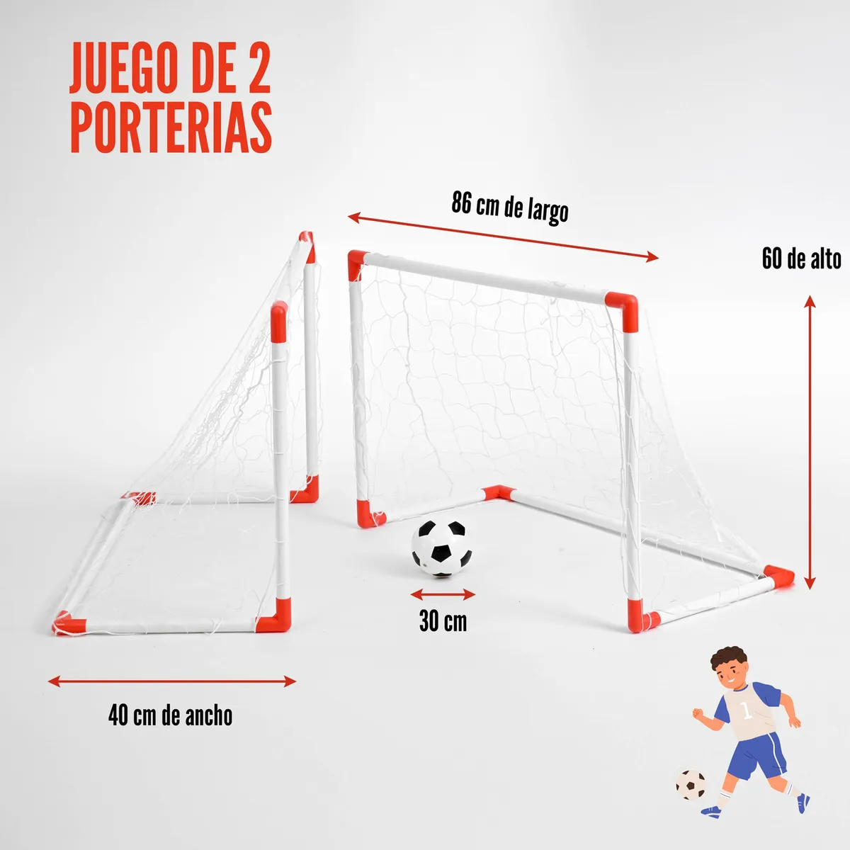Porteria Futbol Rapido Set 2 Mini Porterias Infantil