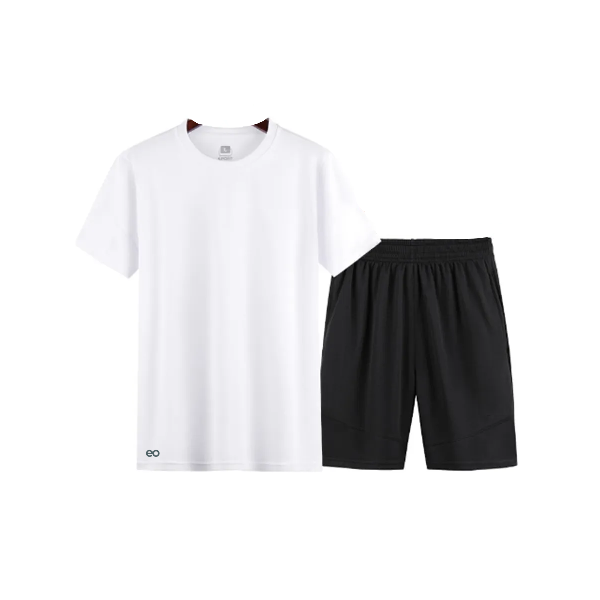 Juego De Playera Mangas Cortas Y Short Deportivo Hombre Blanco Talla XXXL
