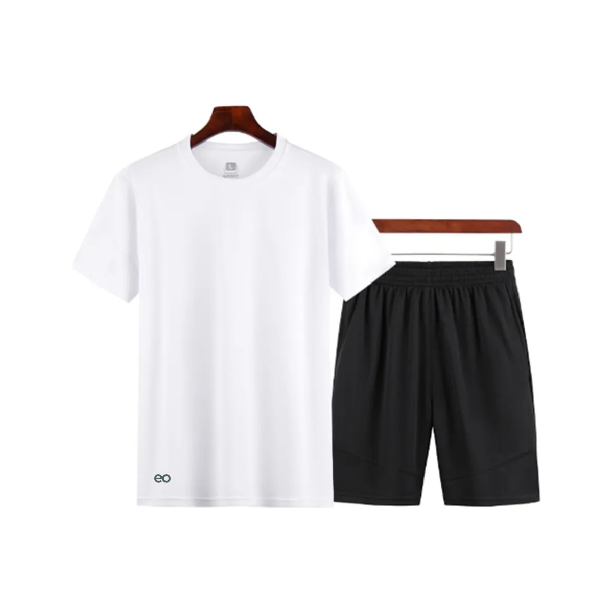 Juego De Playera Mangas Cortas Y Short Deportivo Hombre Blanco Talla XXXL