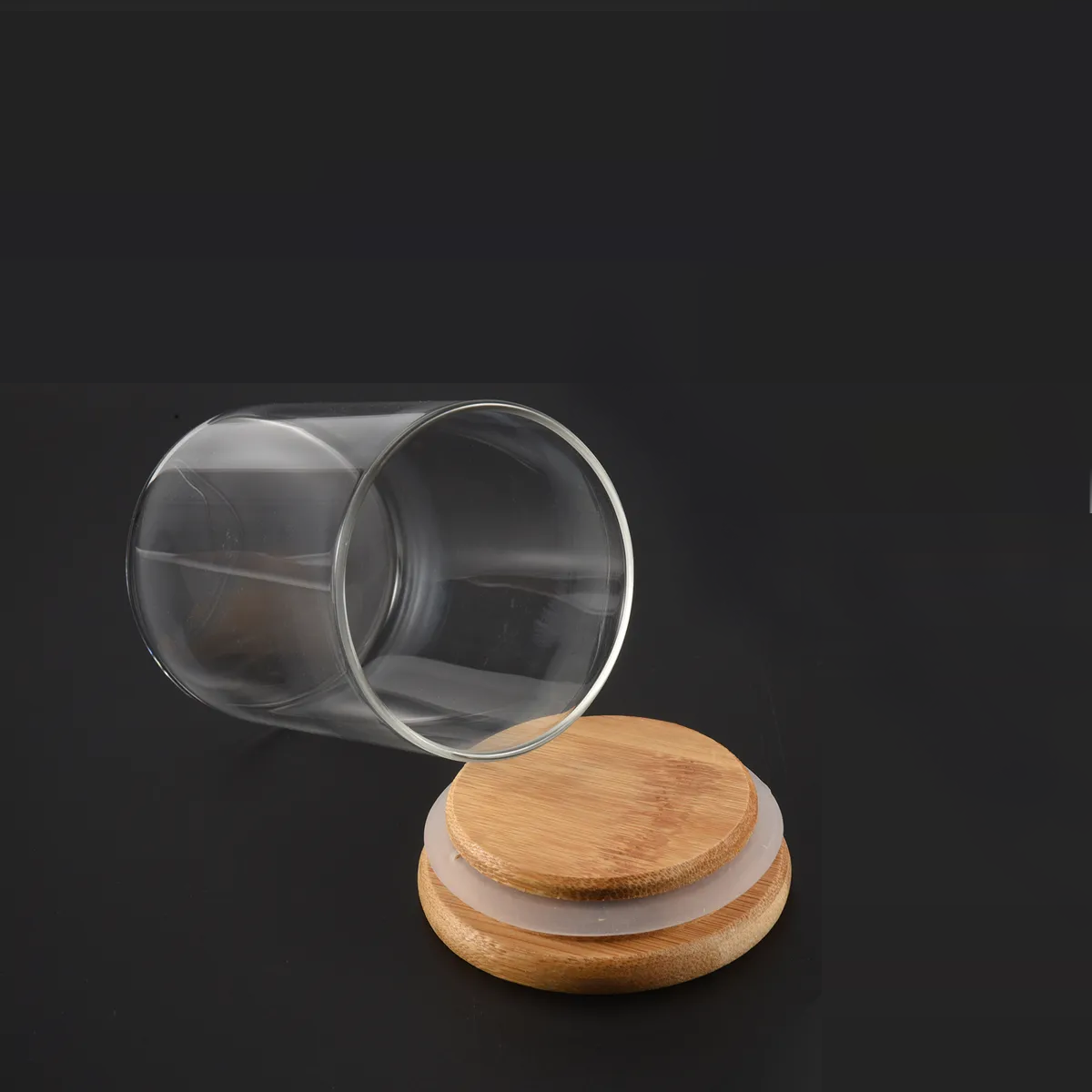 Frascos Organizadores De Cocina Tapa Bambú 12 Piezas