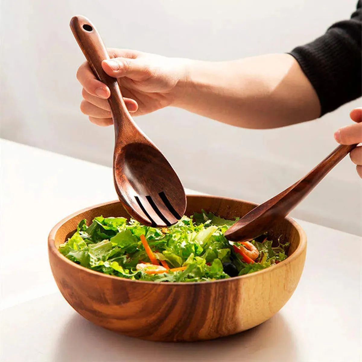 Juego De Cucharas Para Cocina De Madera Para Cocina 6 Piezas Marron