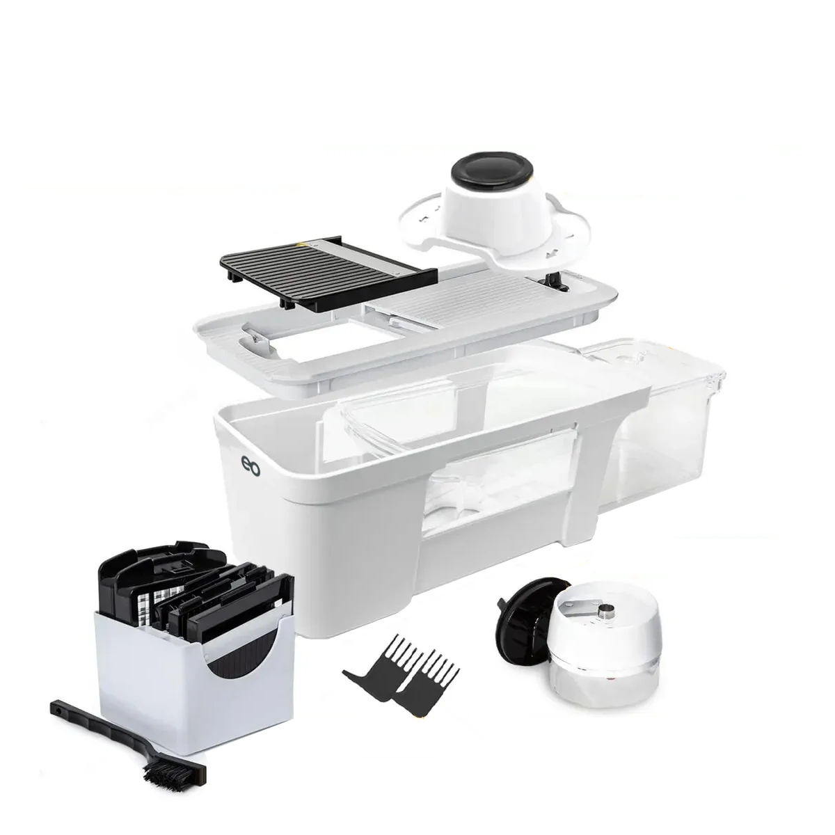 13 En 1 Rallador, Cortador, Rebanador Y Picador De Verduras Blanco