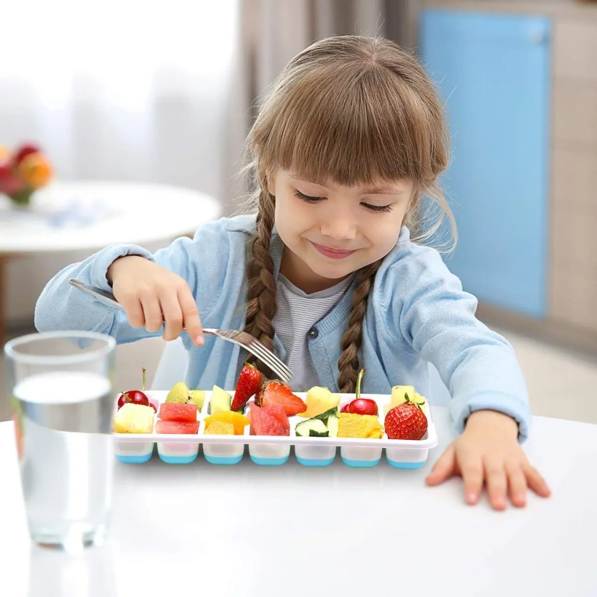 7pcs Cubitera Hielo De Silicona/moldes Para Cubitos De Hielo