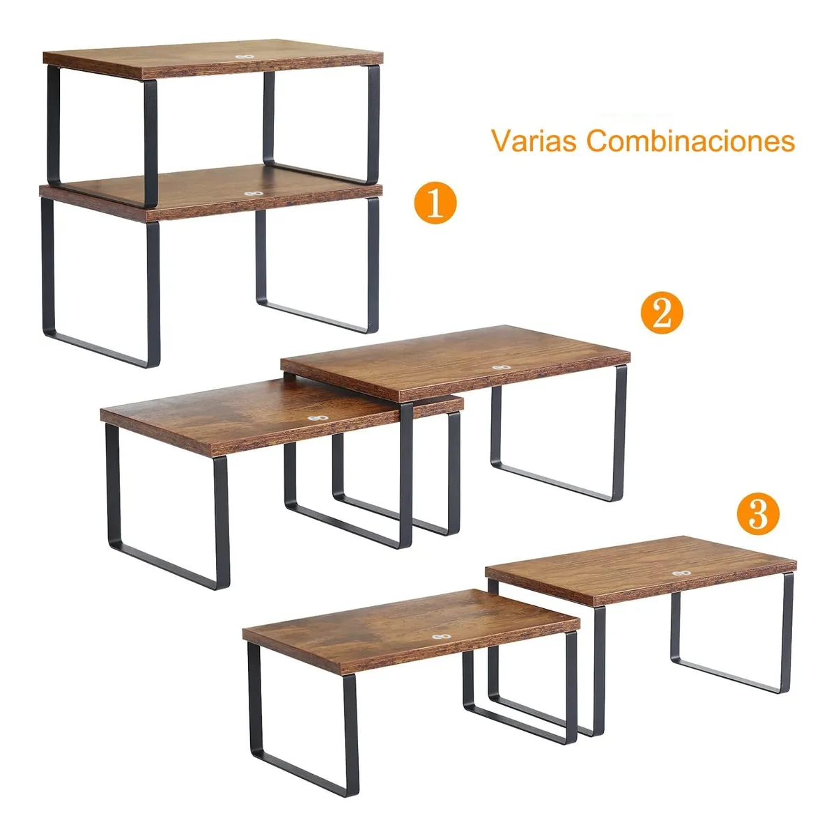 2 Especieros Organizador Repisas Estante De Cocina Madera