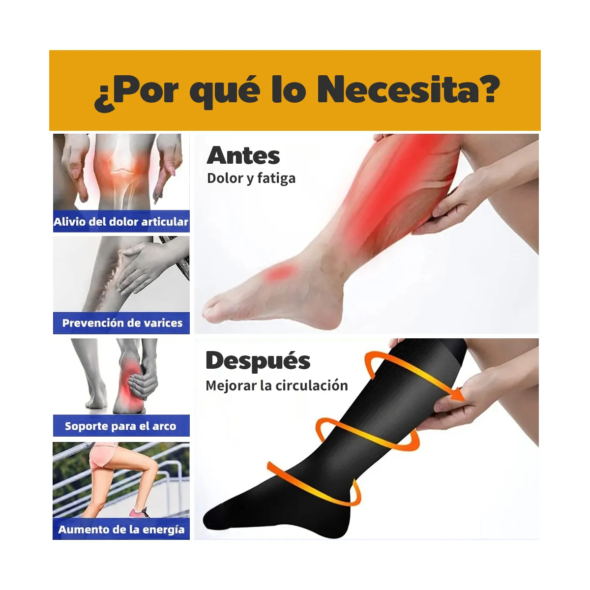 12par Medias Calcetines De Compresión Varices Negro blanco marrón color piel Talla L/XL