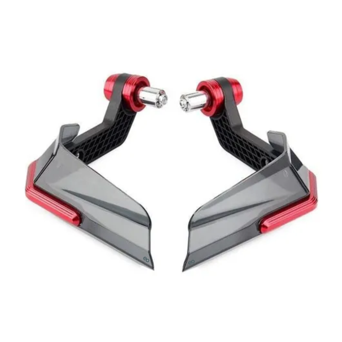 Par Cubre Puños Moto Guardamanos Motocicleta 22mm Universal Rojo