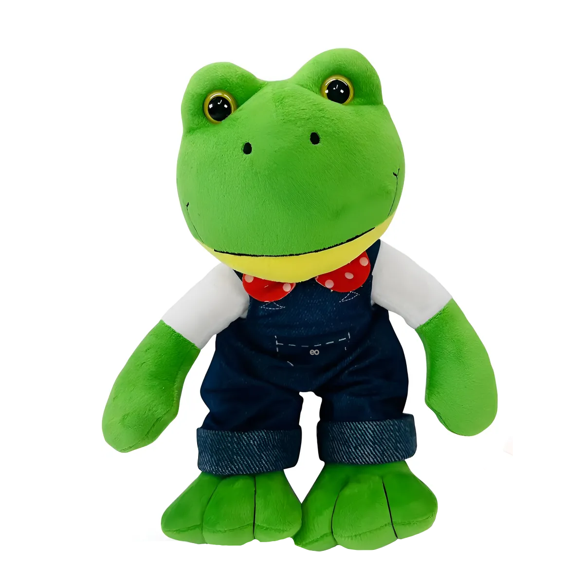 Peluche Rana Rene 30cm Ranita Con Overol Verde