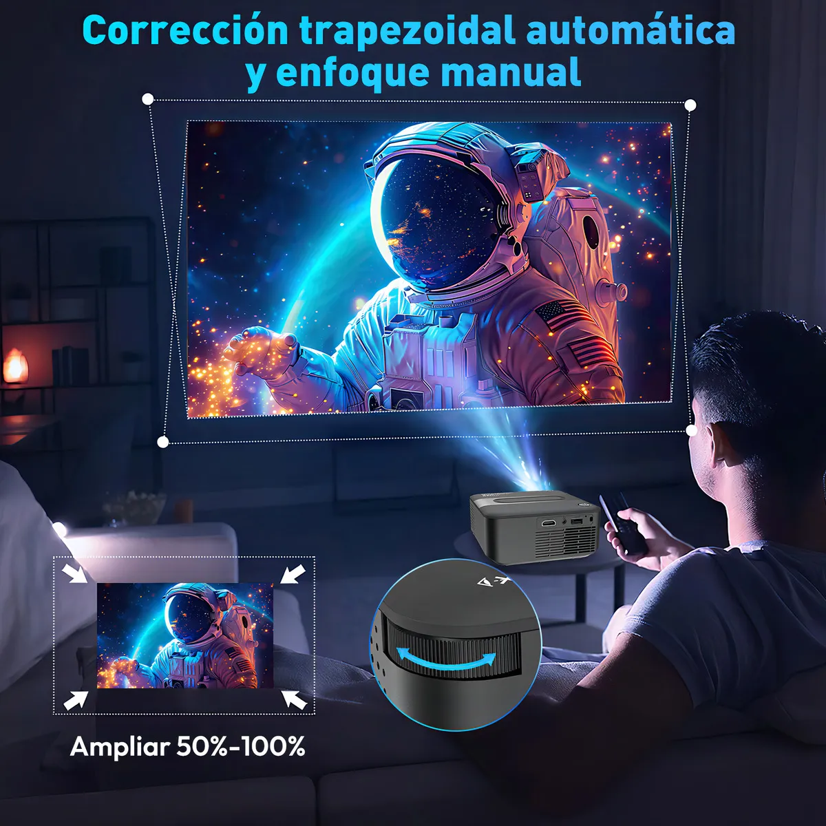 Proyector 4k Android 14000lm Mini Proyector Professional Led Portatil ...