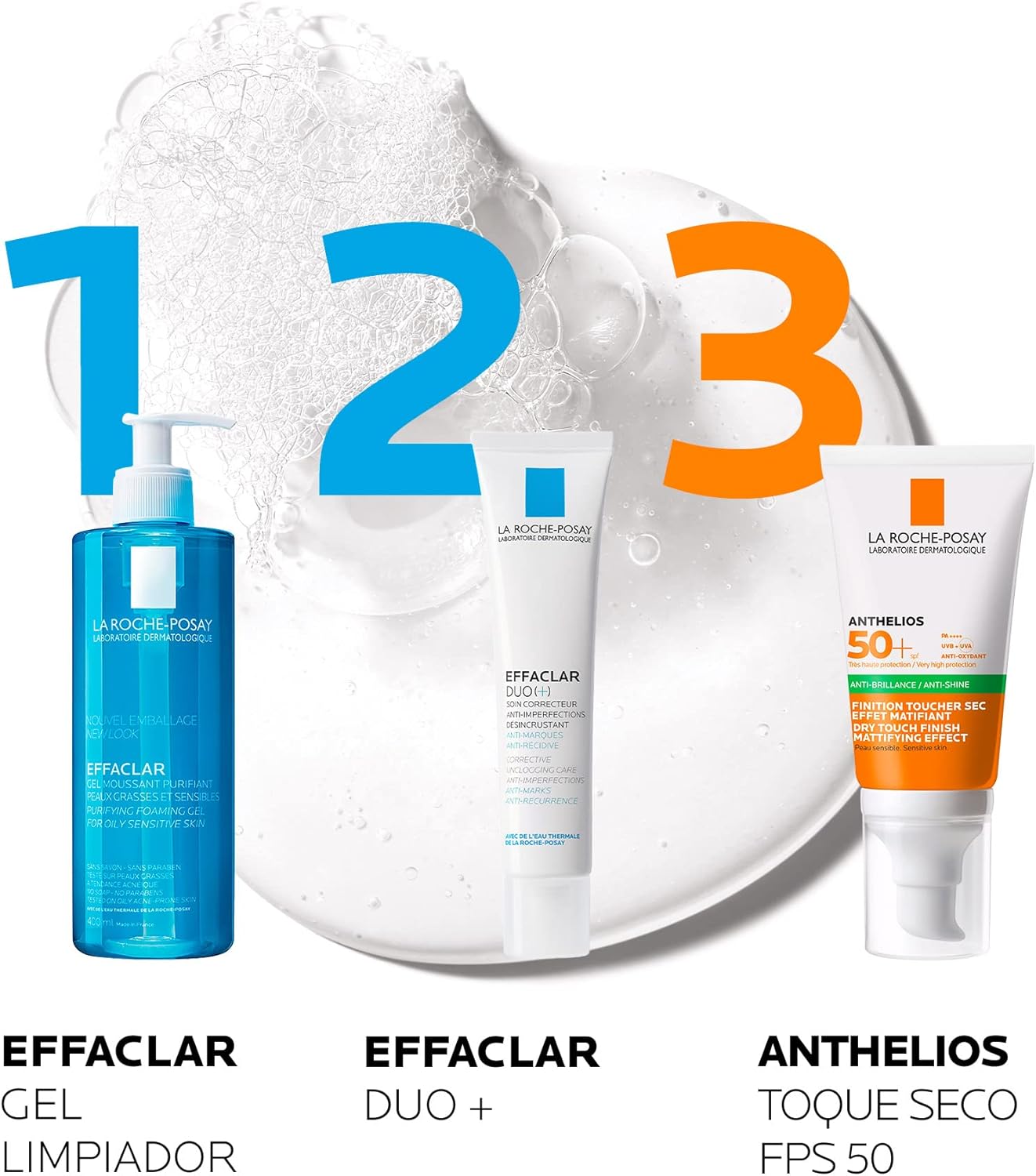 La Roche Posay Effaclar Gel Limpiador Purificante para Piel Mixta a Grasa y Sensible, 400ML