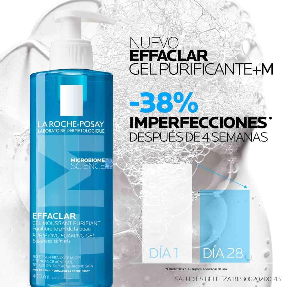 La Roche Posay Effaclar Gel Limpiador Purificante para Piel Mixta a Grasa y Sensible, 400ML