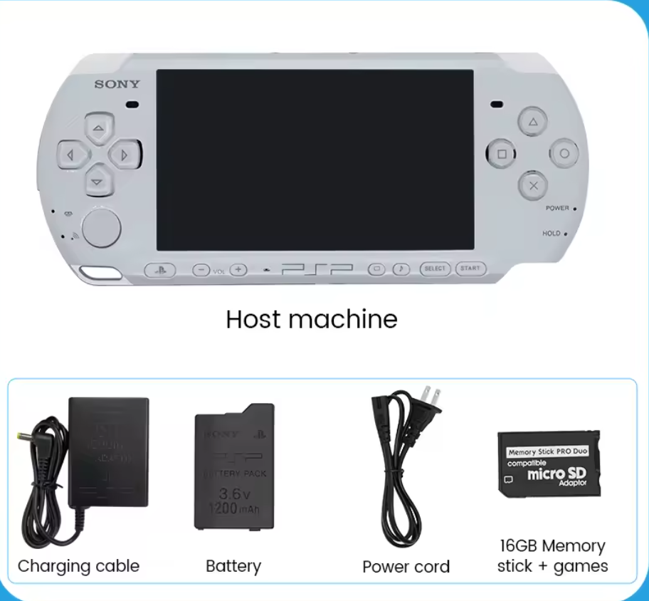Consola Sony Psp 3000 Original | 16GB de Videojuegos| Completa Con Caja