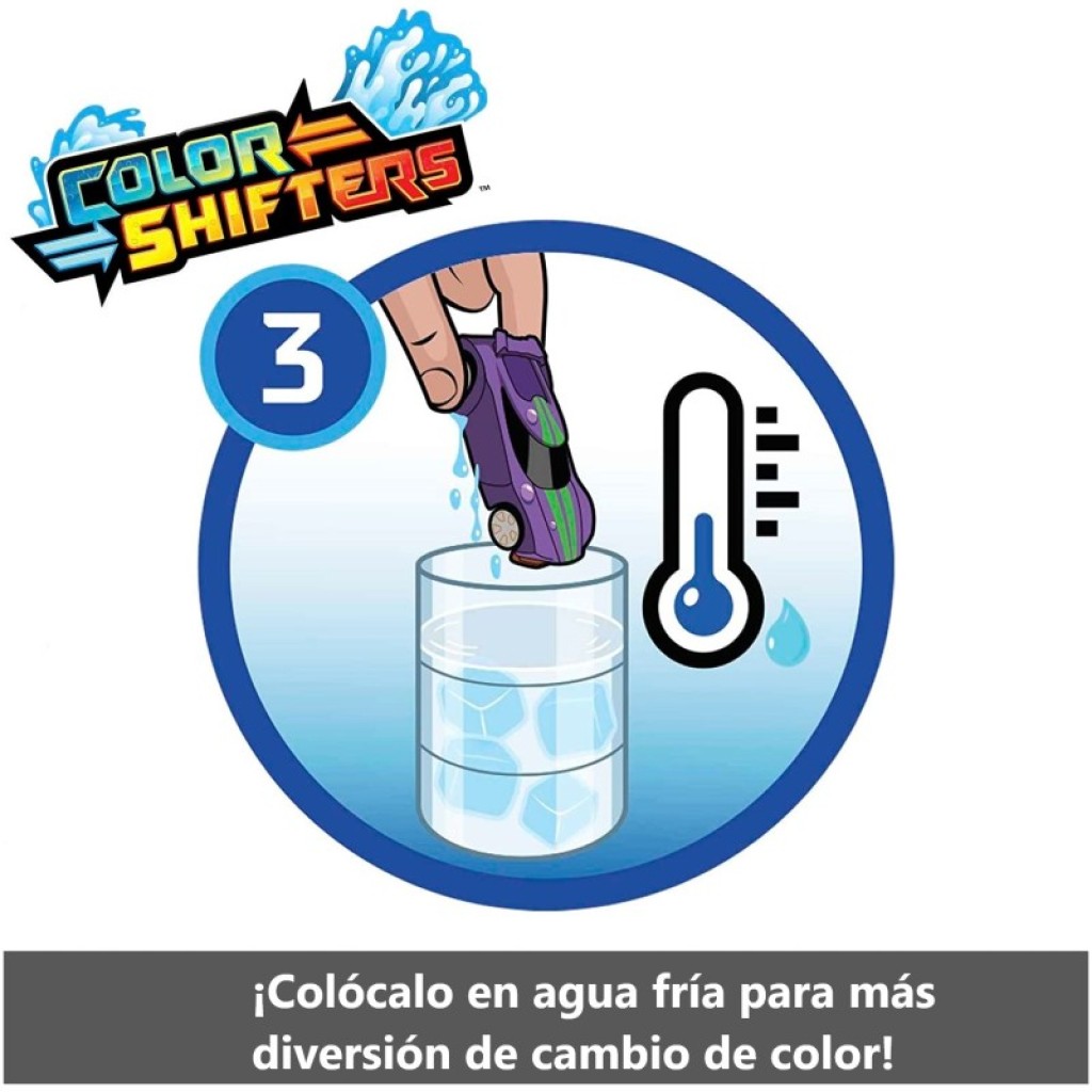 Hot Wheels Color Reveal Pack 2 Autos 1:64 con Cambios de Color y Tambor Reutilizable