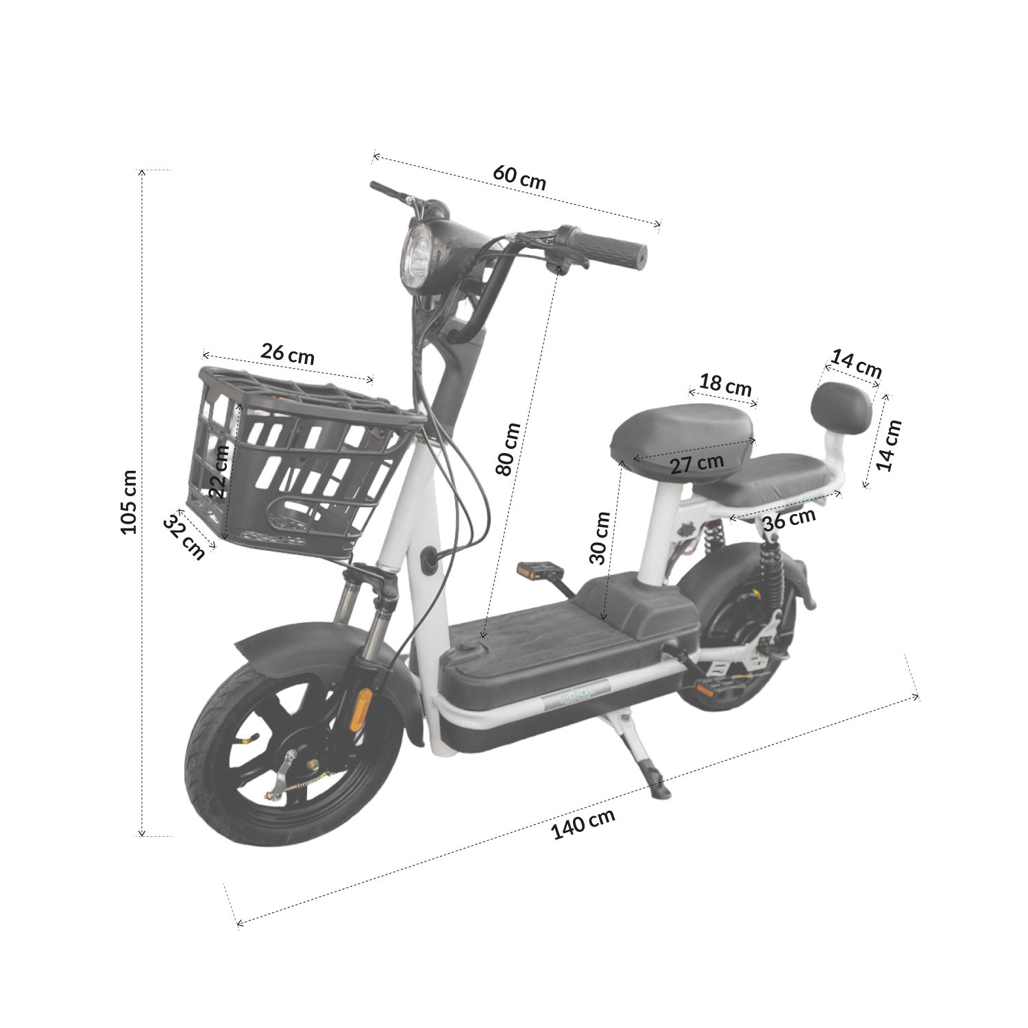 Moboss Bicicleta Electrica para Adultos Bicimoto Electrica Potencia Maxima del Motor 350 W Bateria 48V 13AH Prince Negra