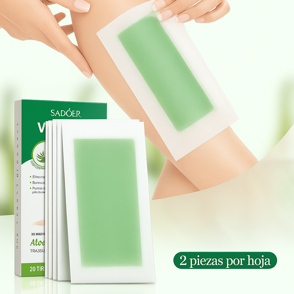 Bandas Tiras Cera Fria Aloe Depilacion Depilar Piernas Axila