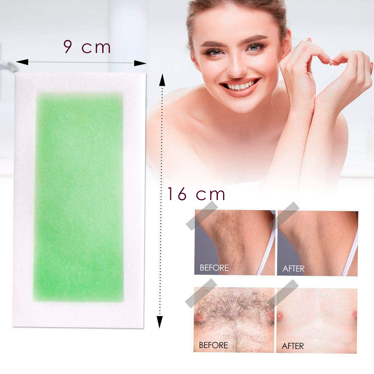 Bandas Tiras Cera Fria Aloe Depilacion Depilar Piernas Axila