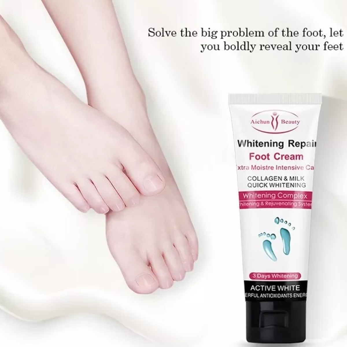 Crema Aclaradora Blanqueadora Exfoliante De Pies 100ml