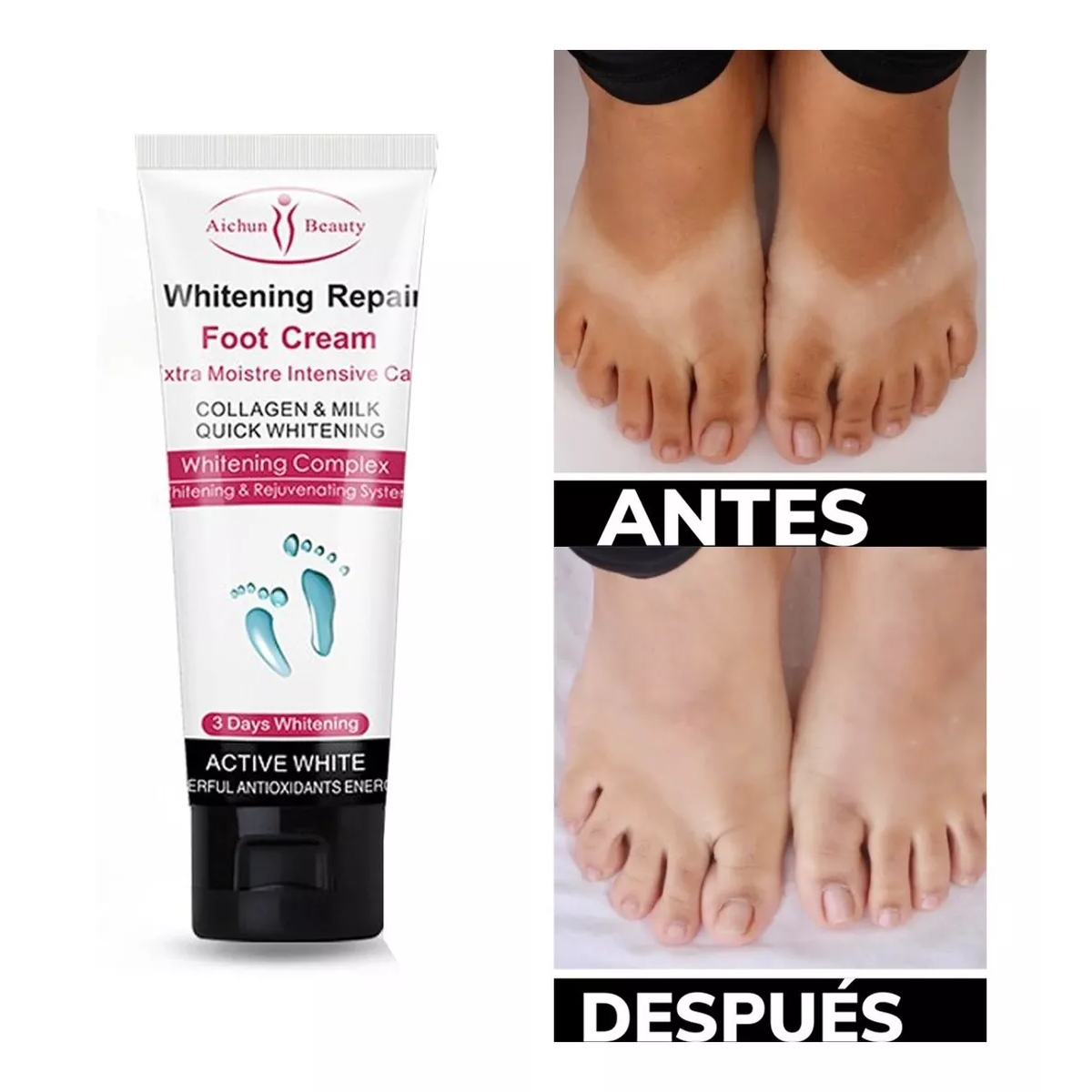 Crema Aclaradora Blanqueadora Exfoliante De Pies 100ml