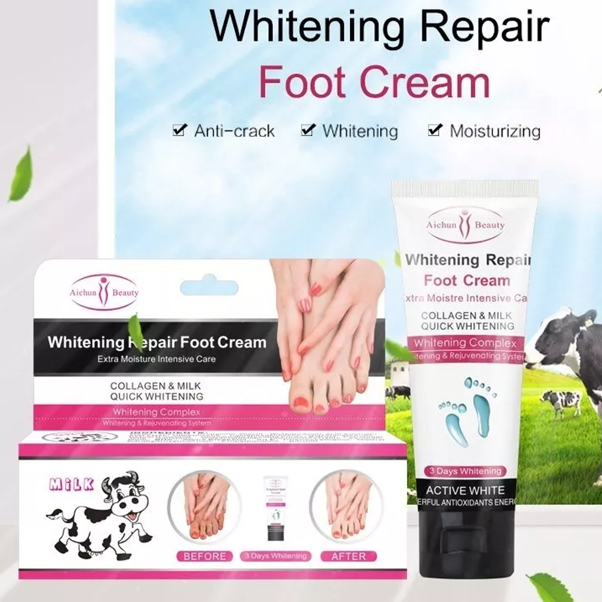 Crema Aclaradora Blanqueadora Exfoliante De Pies 100ml