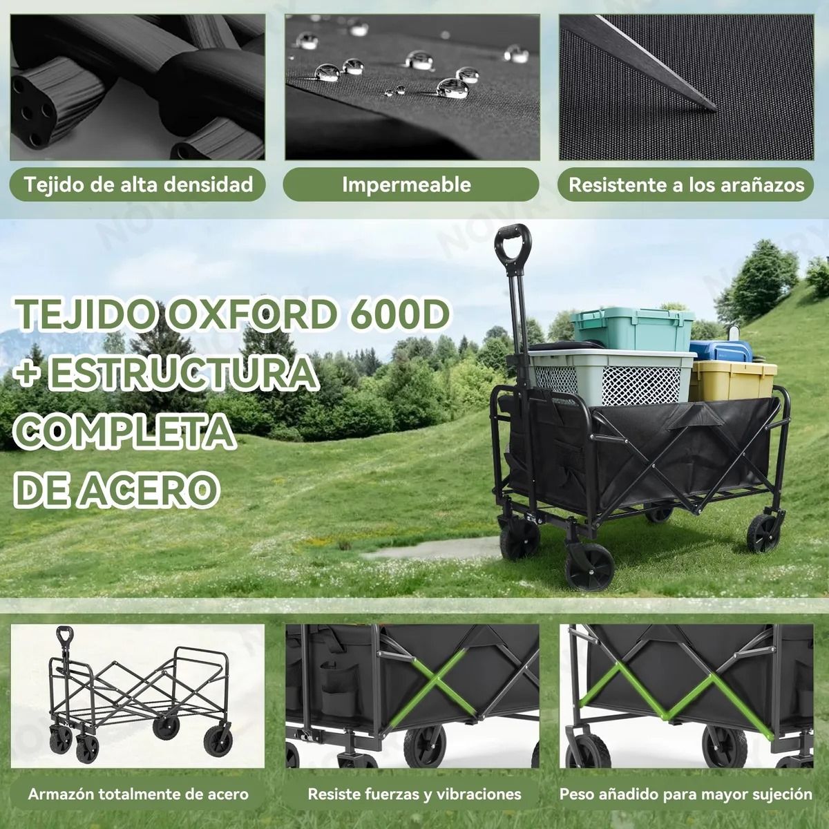 Carrito Para Mandado Plegable 250kg Capacidad De Carga