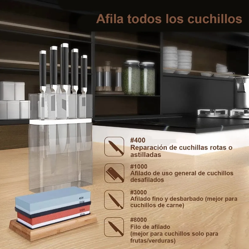 Kit Afilador De Piedra De Afilar - 400/1000 Y 3000/8000