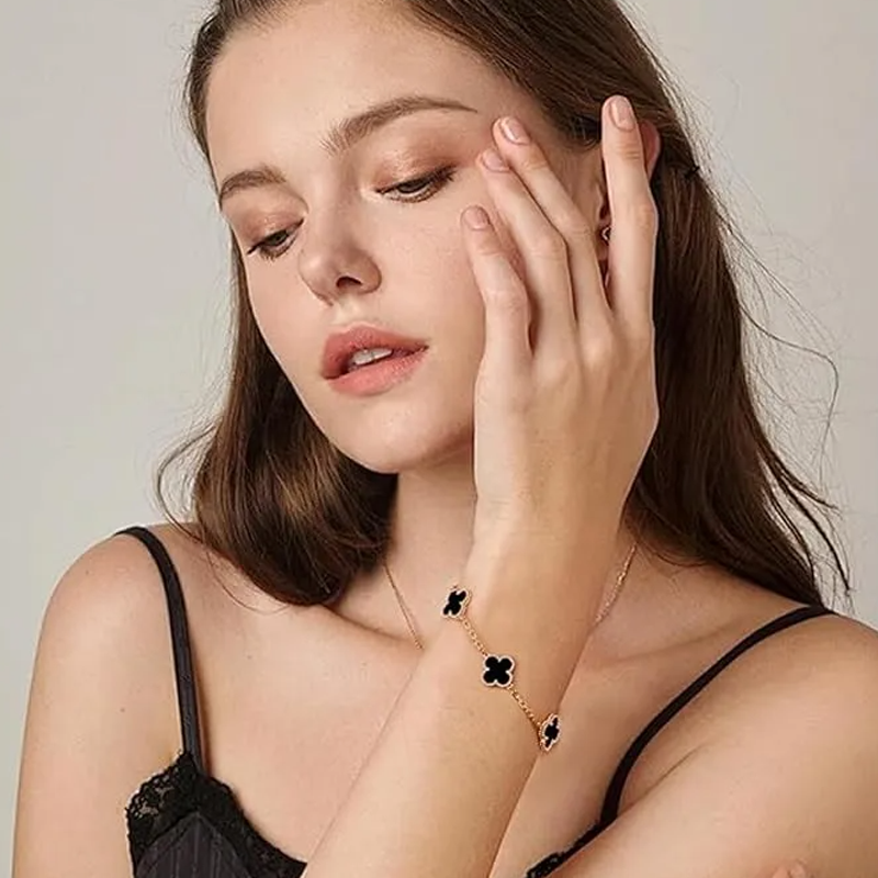 Pulseras Trébol Cuatro Hoja Buena Suerte Regalo Para Mujer