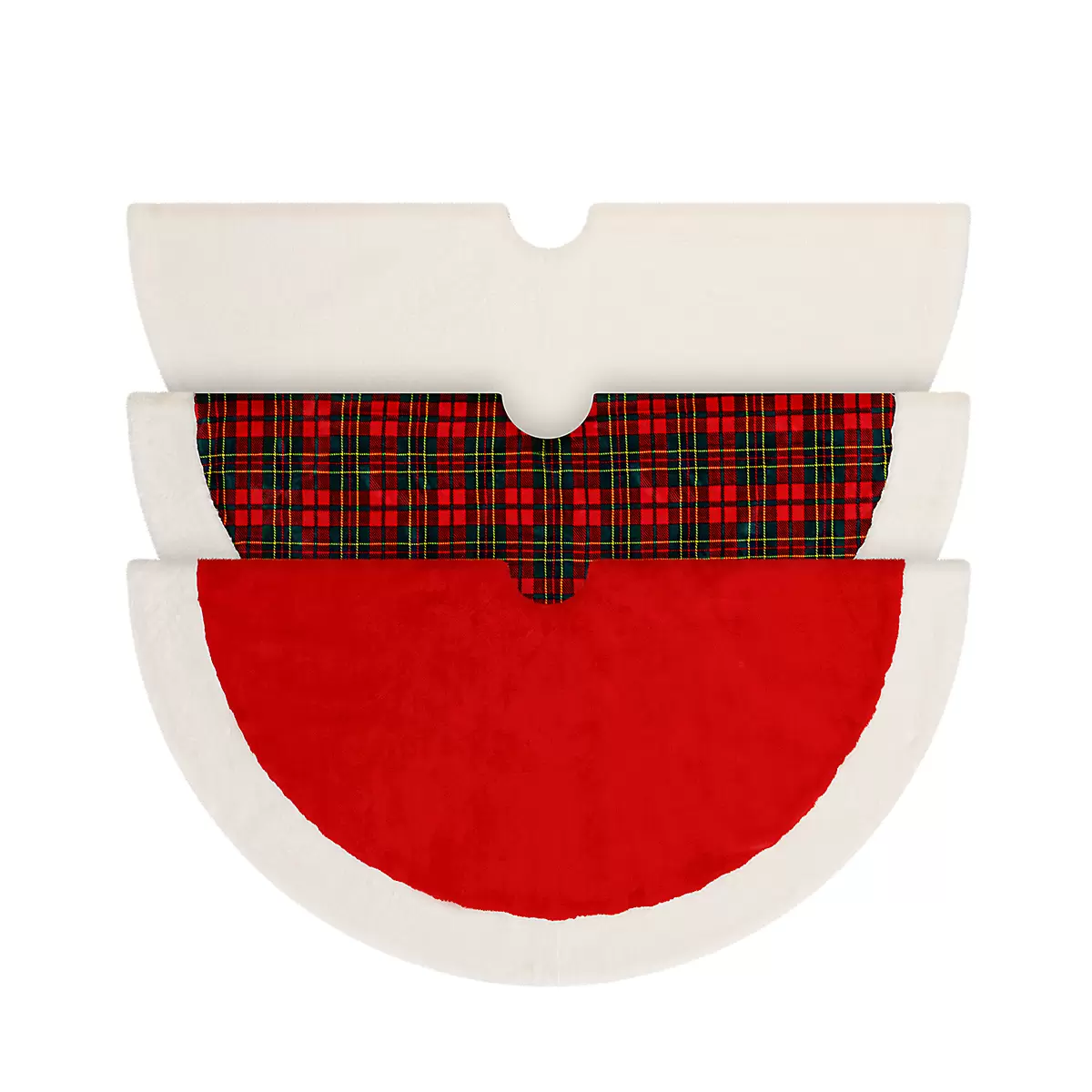 Falda para Árbol de Navidad (Pie de Arbol) 152 cm Suave de Lujo - Rojo