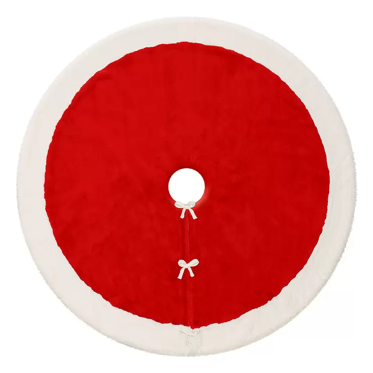 Falda para Árbol de Navidad (Pie de Arbol) 152 cm Suave de Lujo - Rojo