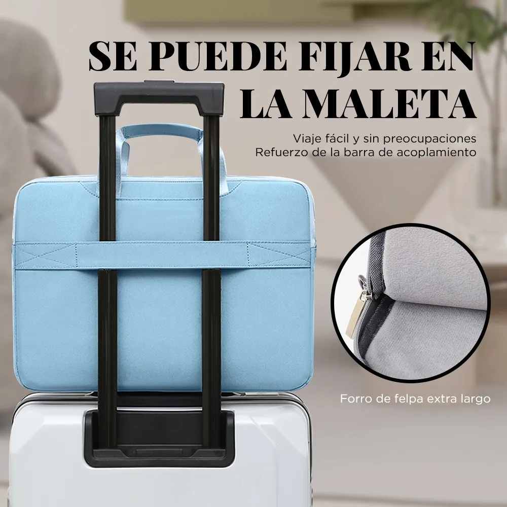 Funda para Laptop Protector para Computadora 13.3 In Tipo Maletin Portatil Multifuncional y Resistente Color Azul