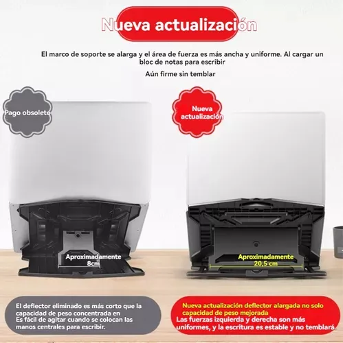 Base Soporte para Laptop Computadora y Telefono Celular Portatil Plegable Ajustable y Ergonomica Color Blanco