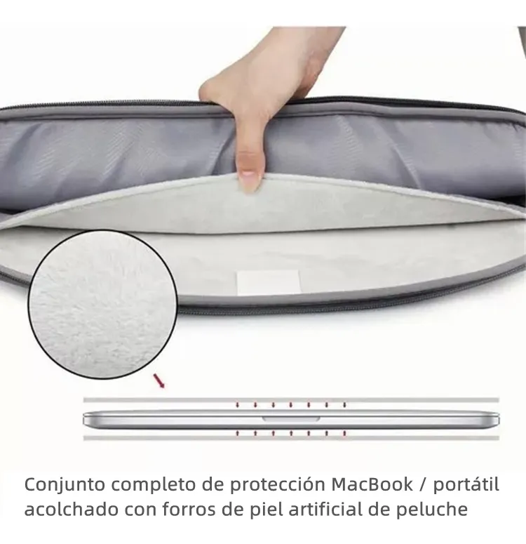Funda para Laptop Protector para Computadora 15.6 In Tipo Bolsa Portatil Multifuncional y Resistente Color Azul