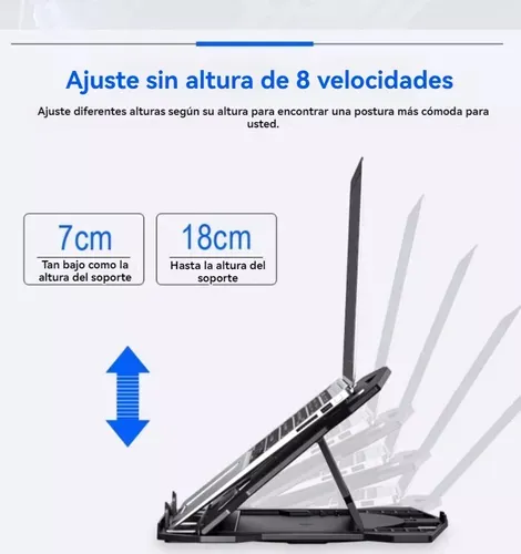 Base Soporte para Laptop Computadora y Telefono Celular Portatil Plegable Ajustable y Ergonomica Color Blanco