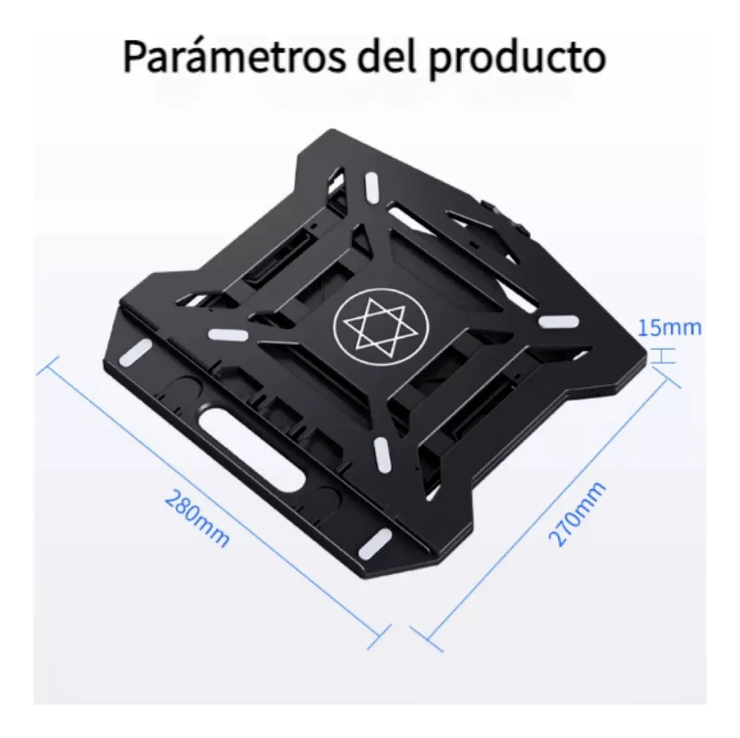 Base Soporte para Laptop Computadora y Telefono Celular Portatil Plegable Ajustable y Ergonomica Color Blanco