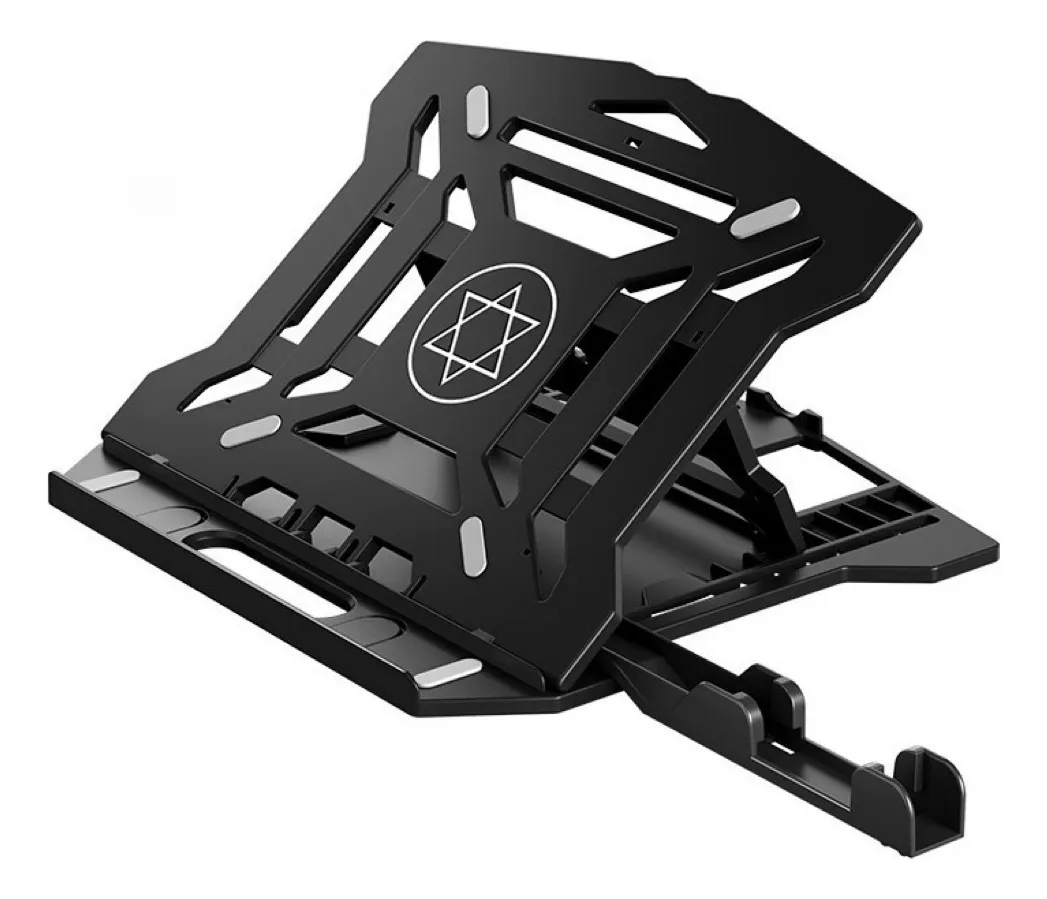 Base Soporte para Laptop Computadora y Telefono Celular Portatil Plegable Ajustable y Ergonomica Color Blanco