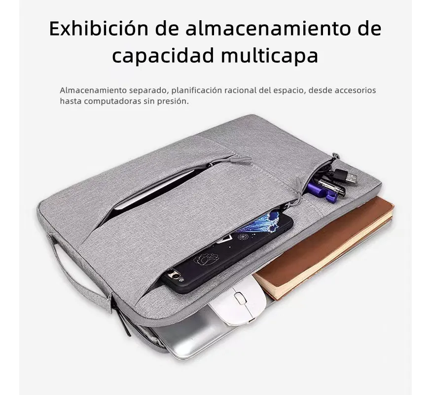 Funda para Laptop Protector para Computadora 15.6 In Tipo Bolsa Portatil Multifuncional y Resistente Color Azul