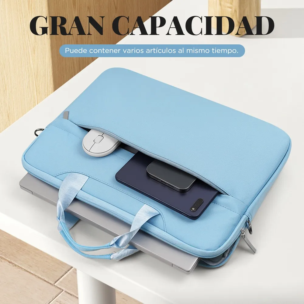 Funda para Laptop Protector para Computadora 13.3 In Tipo Maletin Portatil Multifuncional y Resistente Color Azul