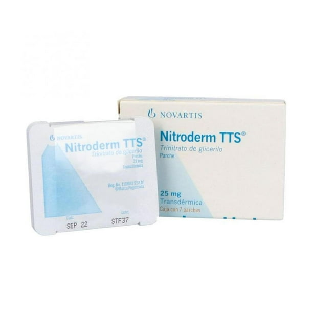 Transiderm Nitroderm TTS 25 mg Parche Transdérmico Caja C/7 Parches Novartis pharma