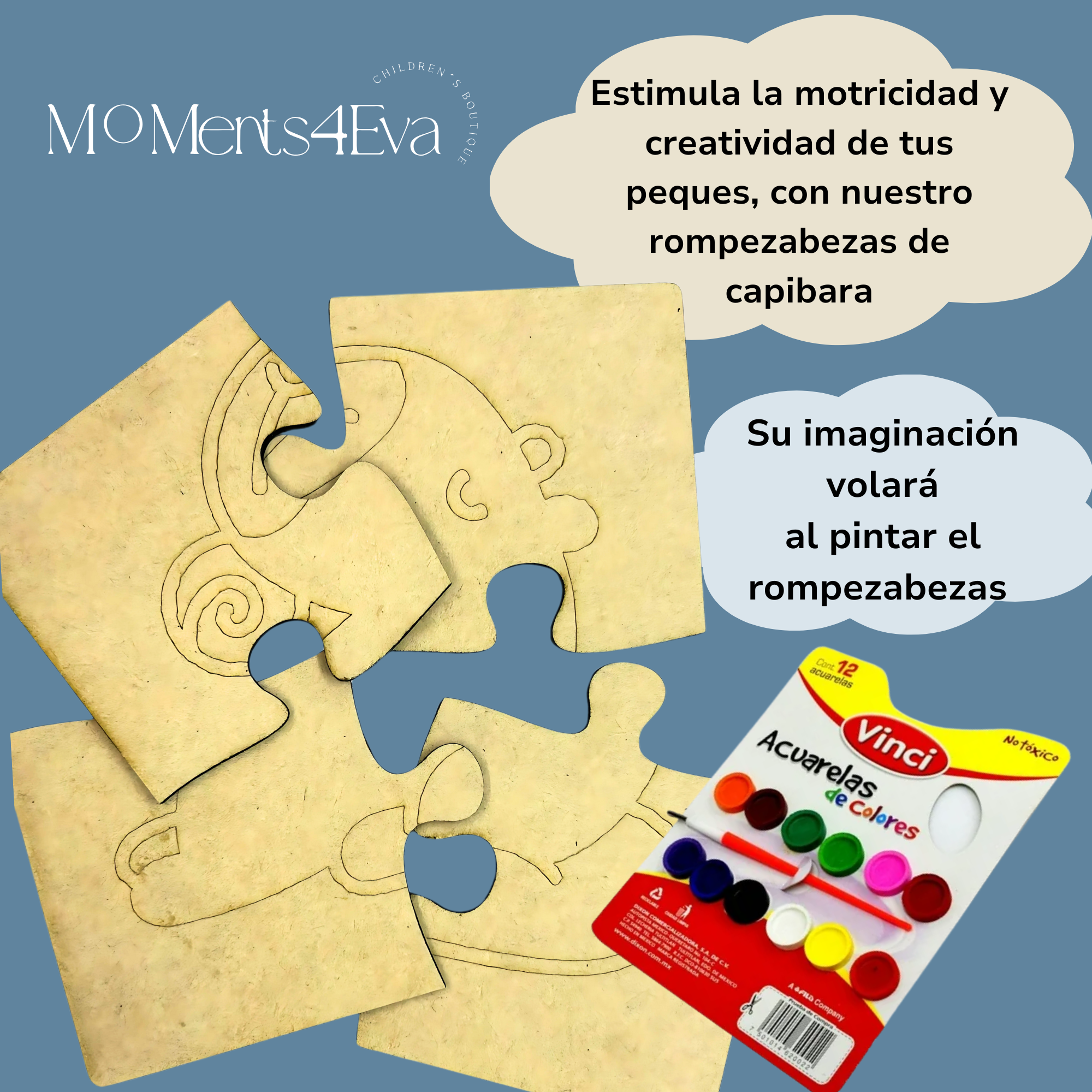 Rompecabezas De Capibara Moments4eva Capibara Con Acuarelas