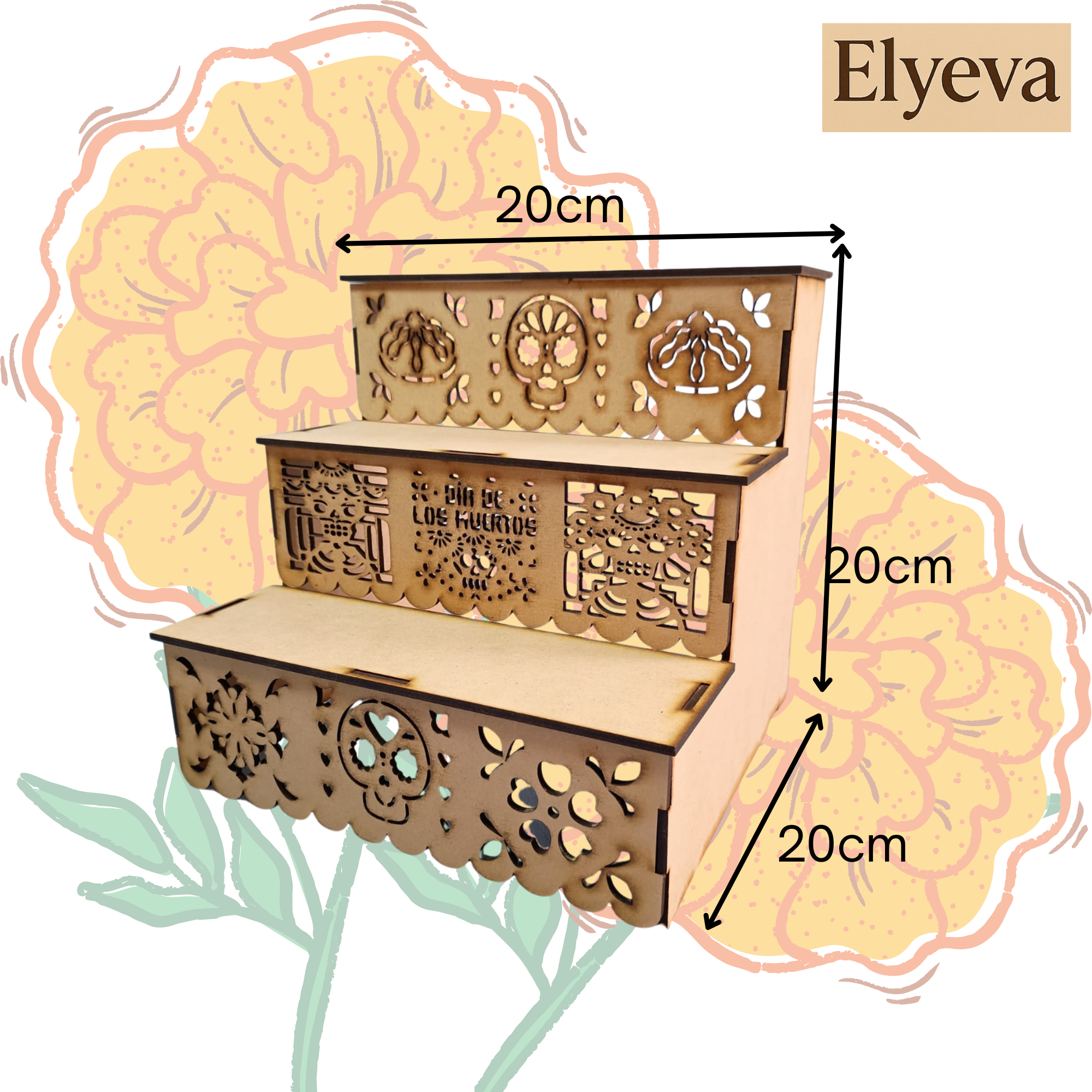  Decoración Halloween Ofrenda Día De Muertos Altar Decorativo MDF