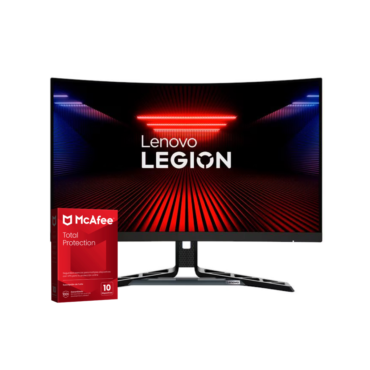 MONITOR GAMER LENOVO LEGION 27" R27FC-30 + ANTIVIRUS MCAFEE TOTAL PROTECTION 10 DISP