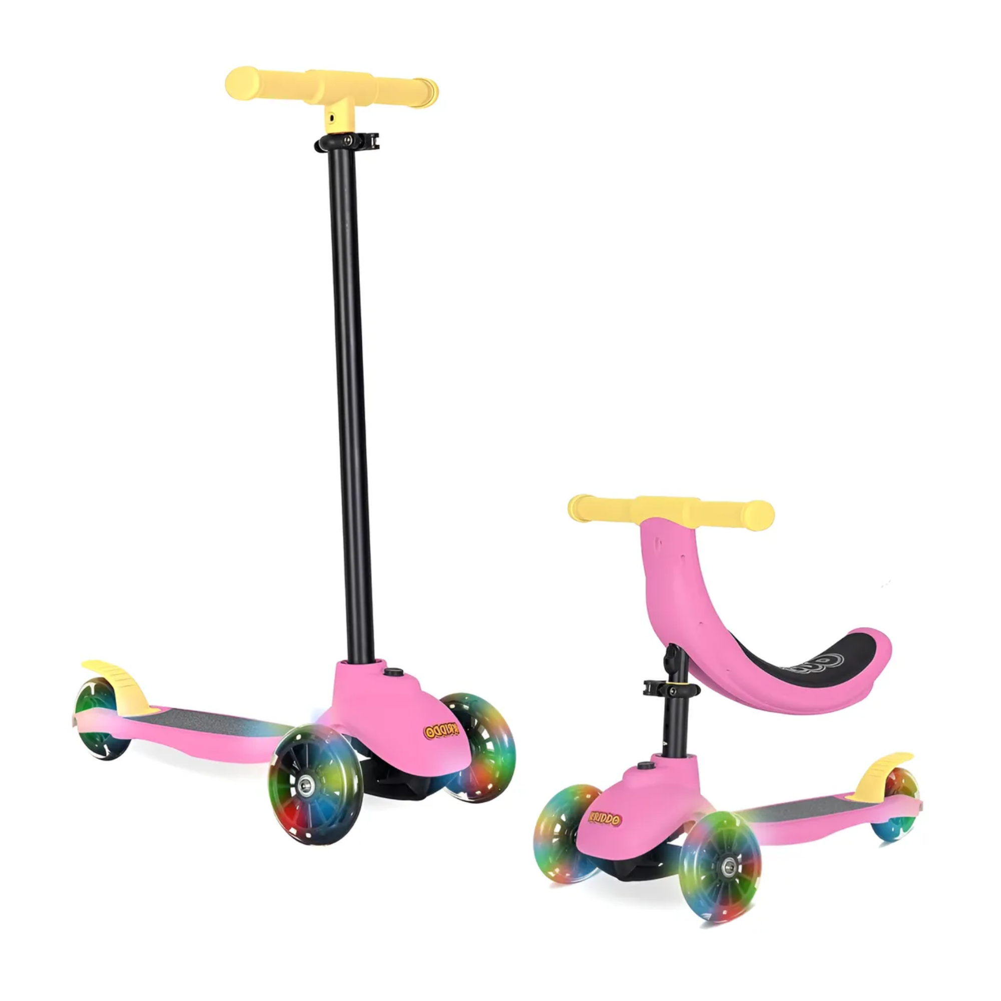 Patinete De 3 Ruedas Mickey Mouse – Evolutivo Con Manillar Antideslizante, Freno Trasero, Rodamiento ABEC-5 Y Plataforma Reforzada, Capacidad 50 Kg