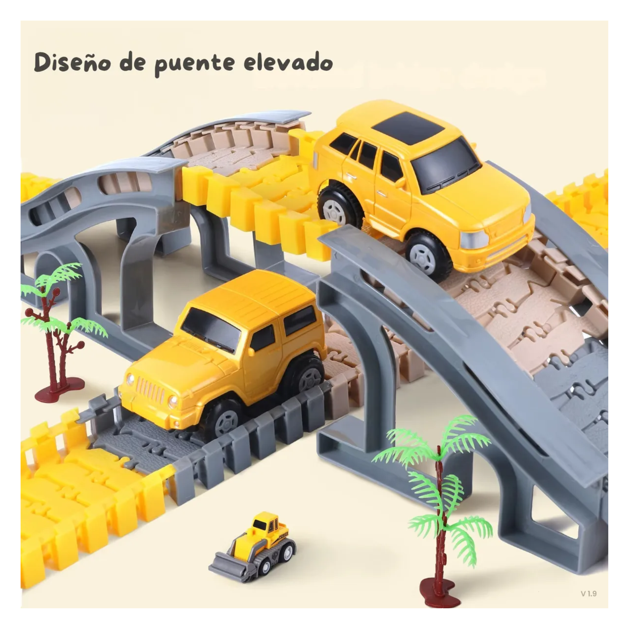 Pista De Carros Juguete Excavación De Fosiles Construcción - Multicolor De buena calidad y buen Diseño con Accesorios