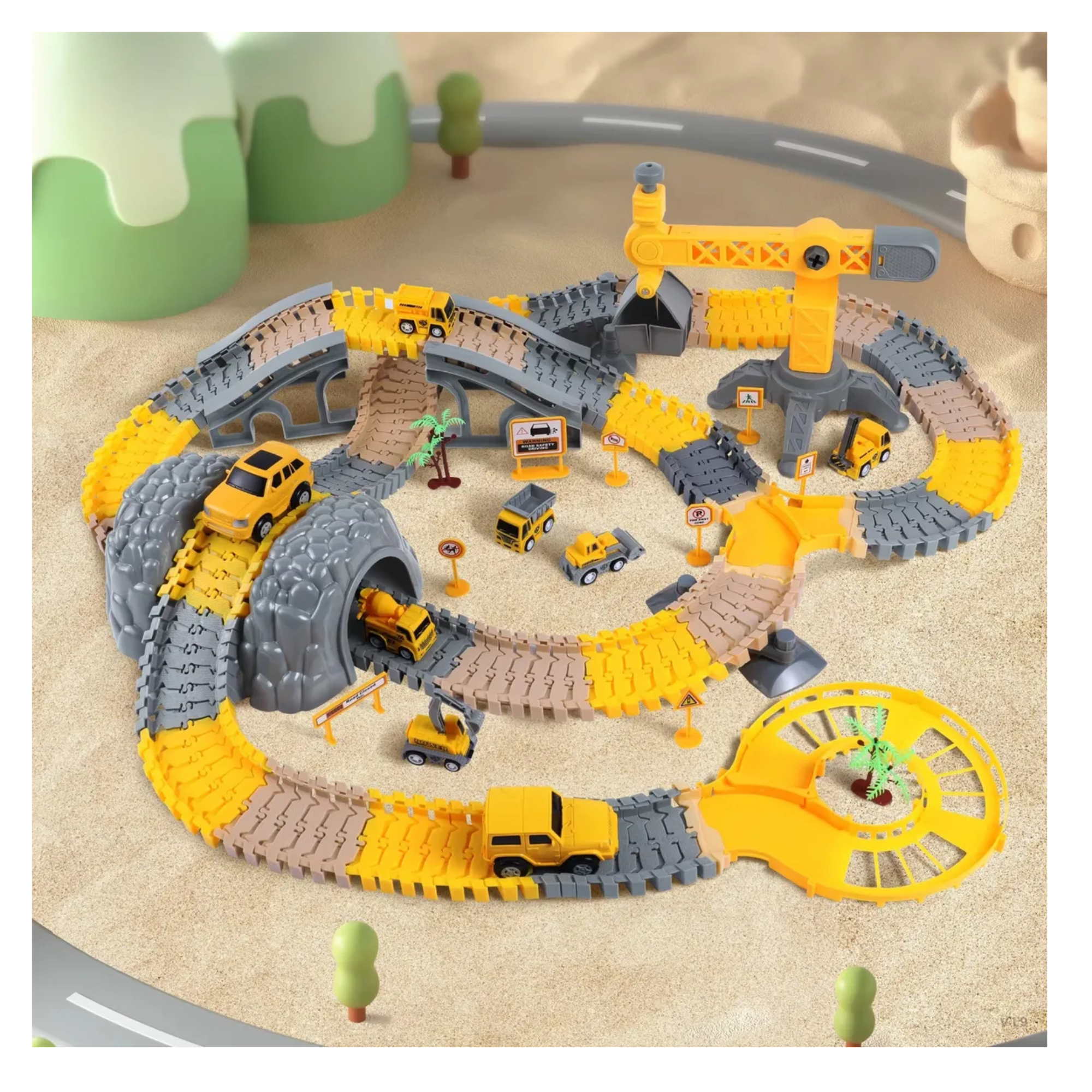 Pista De Carros Juguete Excavación De Fosiles Construcción - Multicolor De buena calidad y buen Diseño con Accesorios