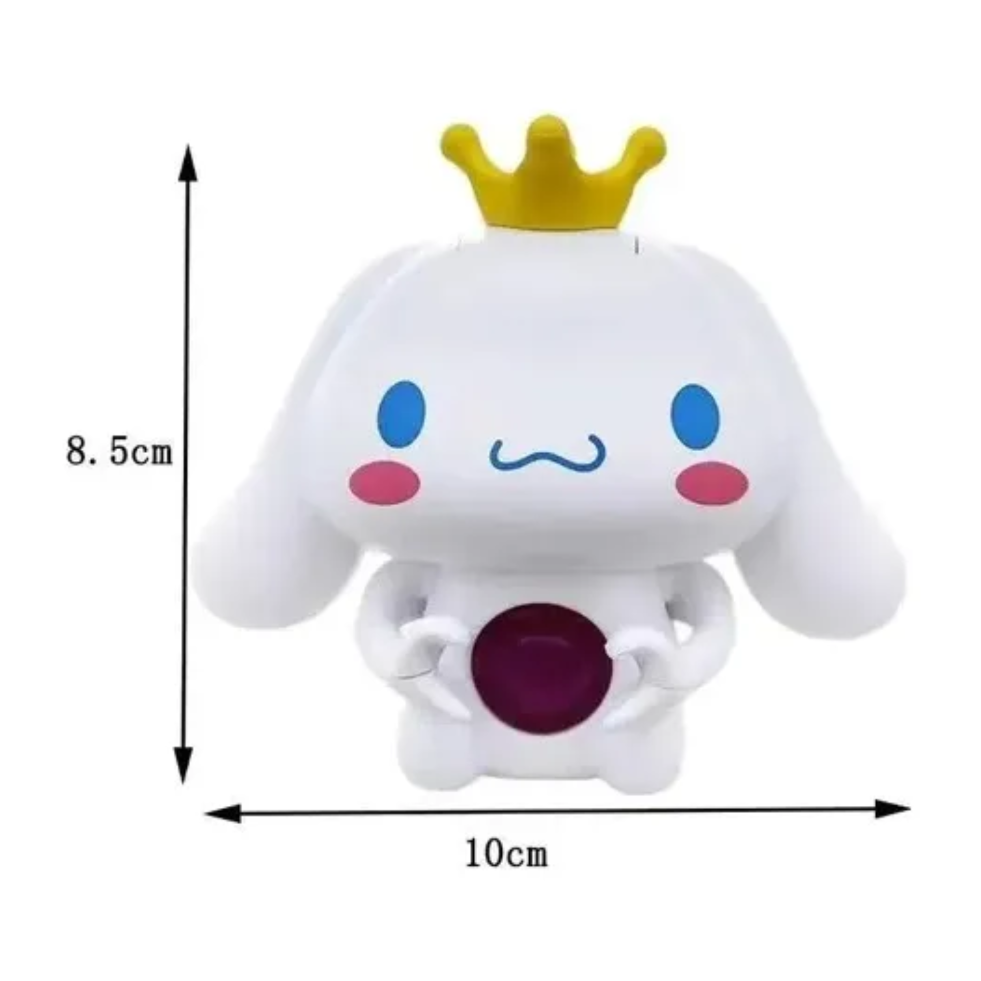 Figura Coleccionable de Juguete Personaje de Cinnamoroll Con Luz Led Corazón Anime de Sanrio de Alta Calidad y Diseño