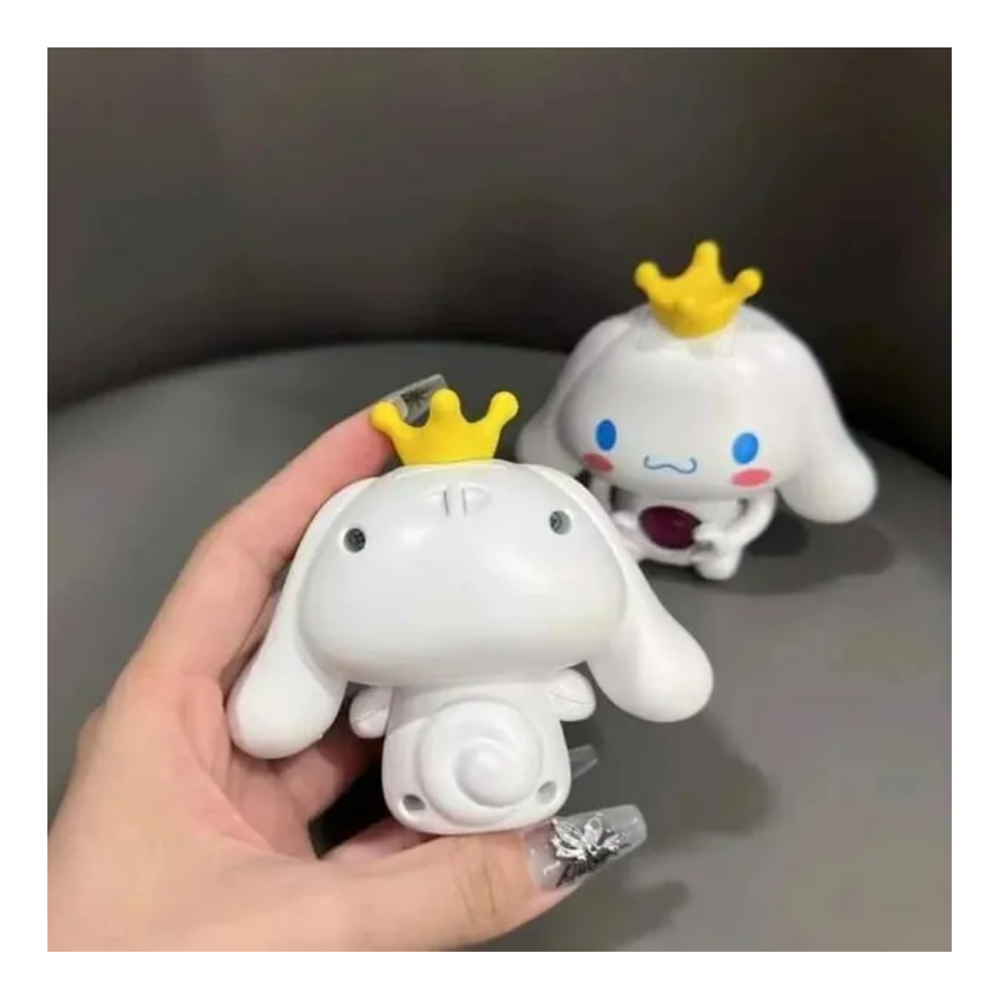 Figura Coleccionable de Juguete Personaje de Cinnamoroll Con Luz Led Corazón Anime de Sanrio de Alta Calidad y Diseño