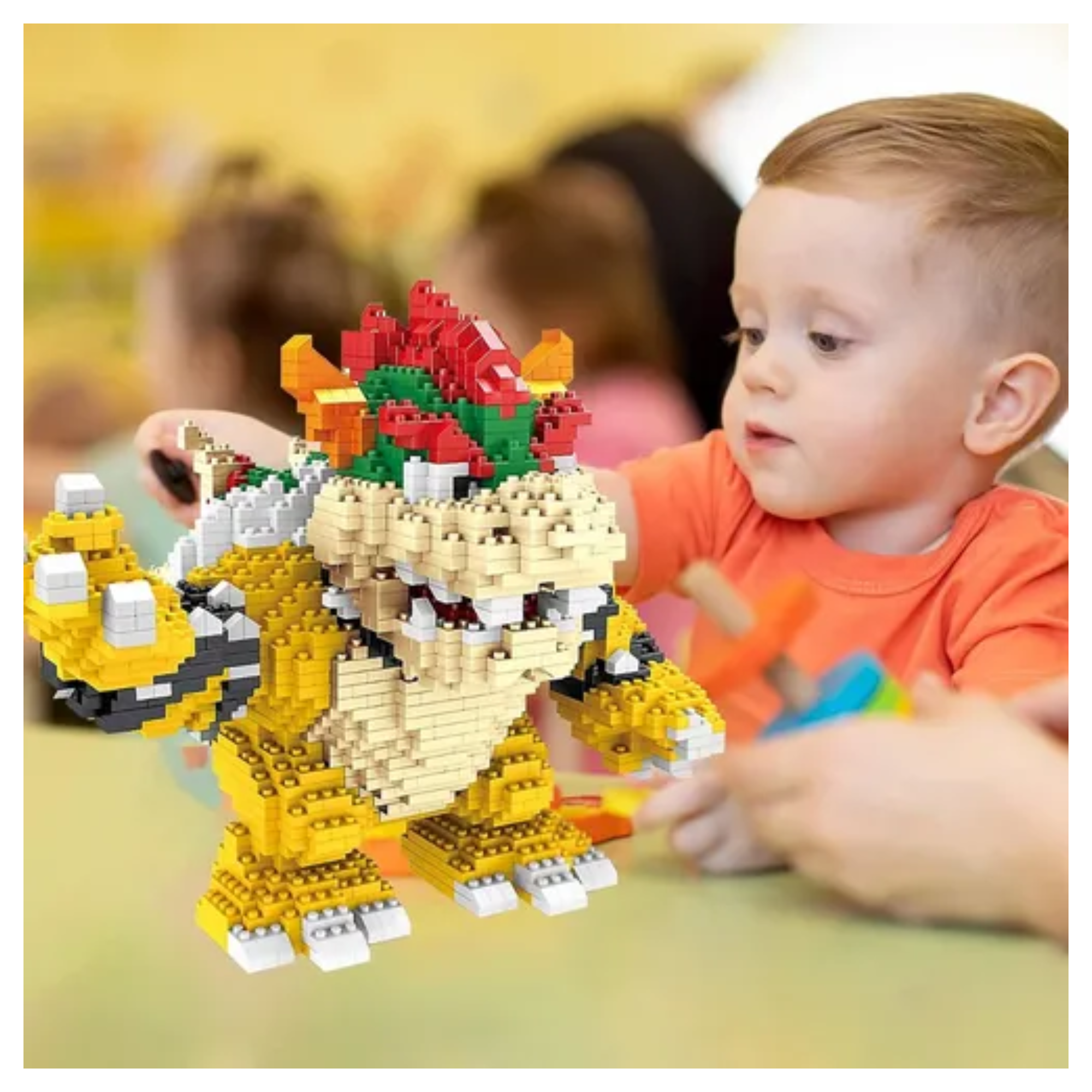 Juguete de construccion  Personaje de Bowser de Mario Bros para niños Adultos Kit de construcción de Bowser Mario Bros 