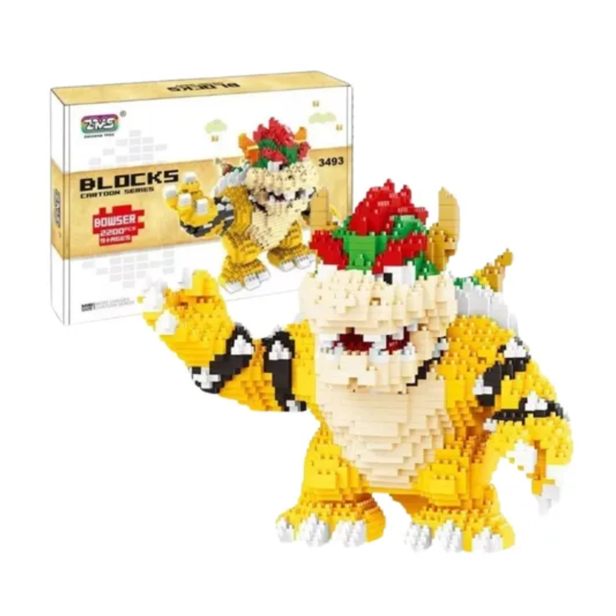 Juguete de construccion  Personaje de Bowser de Mario Bros para niños Adultos Kit de construcción de Bowser Mario Bros 