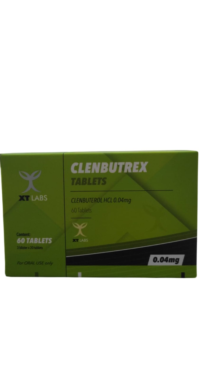 Clenbutrex XT Labs Clenbuterol 0.04mg x 60 Tabs Definición y Quema de Grasa