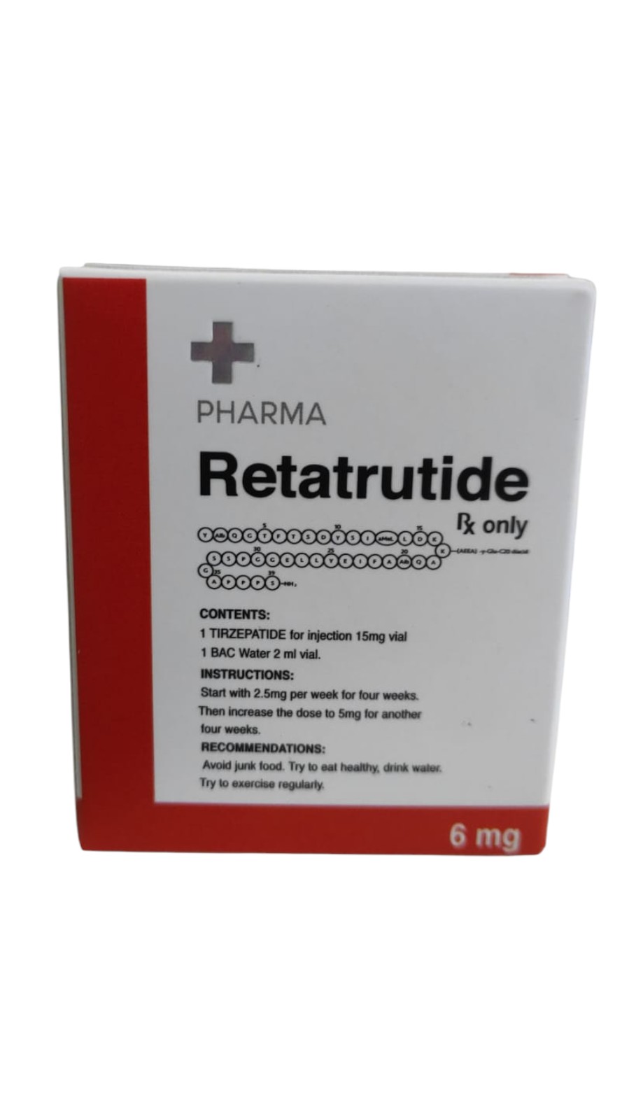Retatrutide + Pharma tirzepatide GLP1 GIP GC 6mg 2ml
