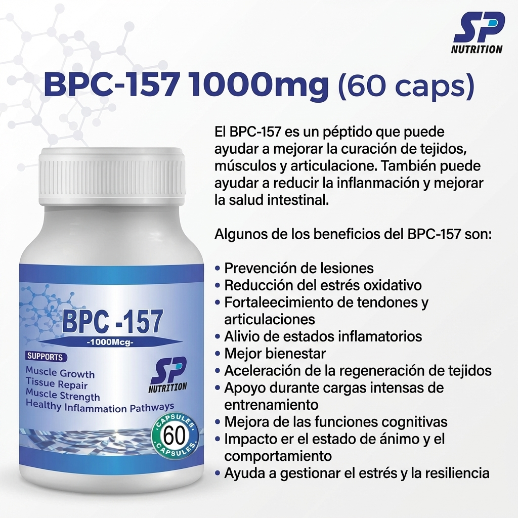 bpc 157 beneficios Suplemento Alimenticio Deportivo BPC 157 Supreme Peptides Recuperacion Y Regeneracion 60 Caps 1000mcg